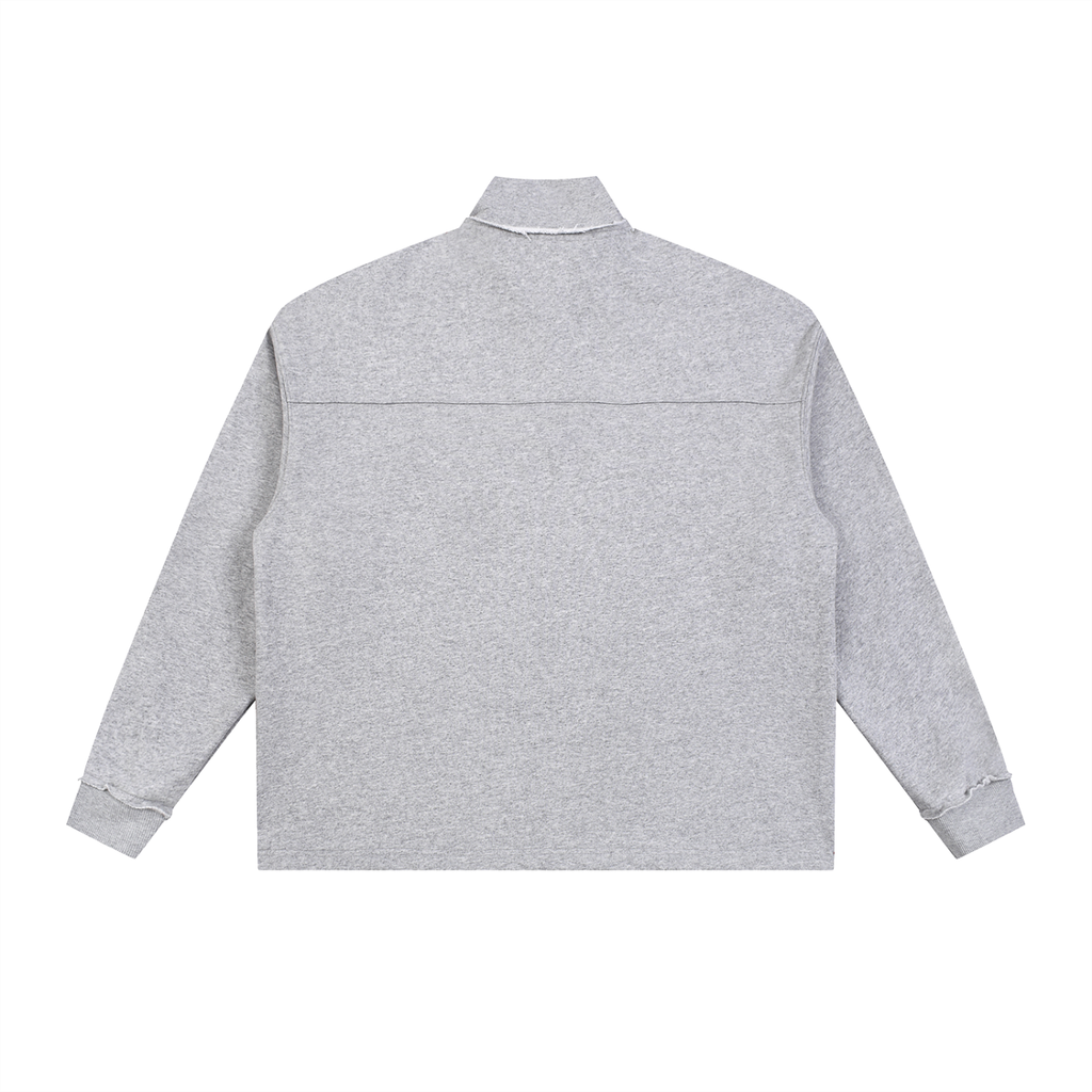 Quarter -Zip Rolled Edge Fleece Sweatshirt