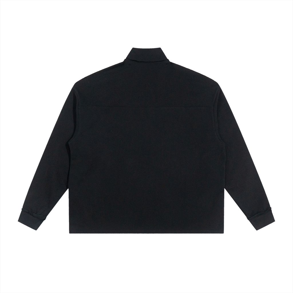 Quarter -Zip Rolled Edge Fleece Sweatshirt