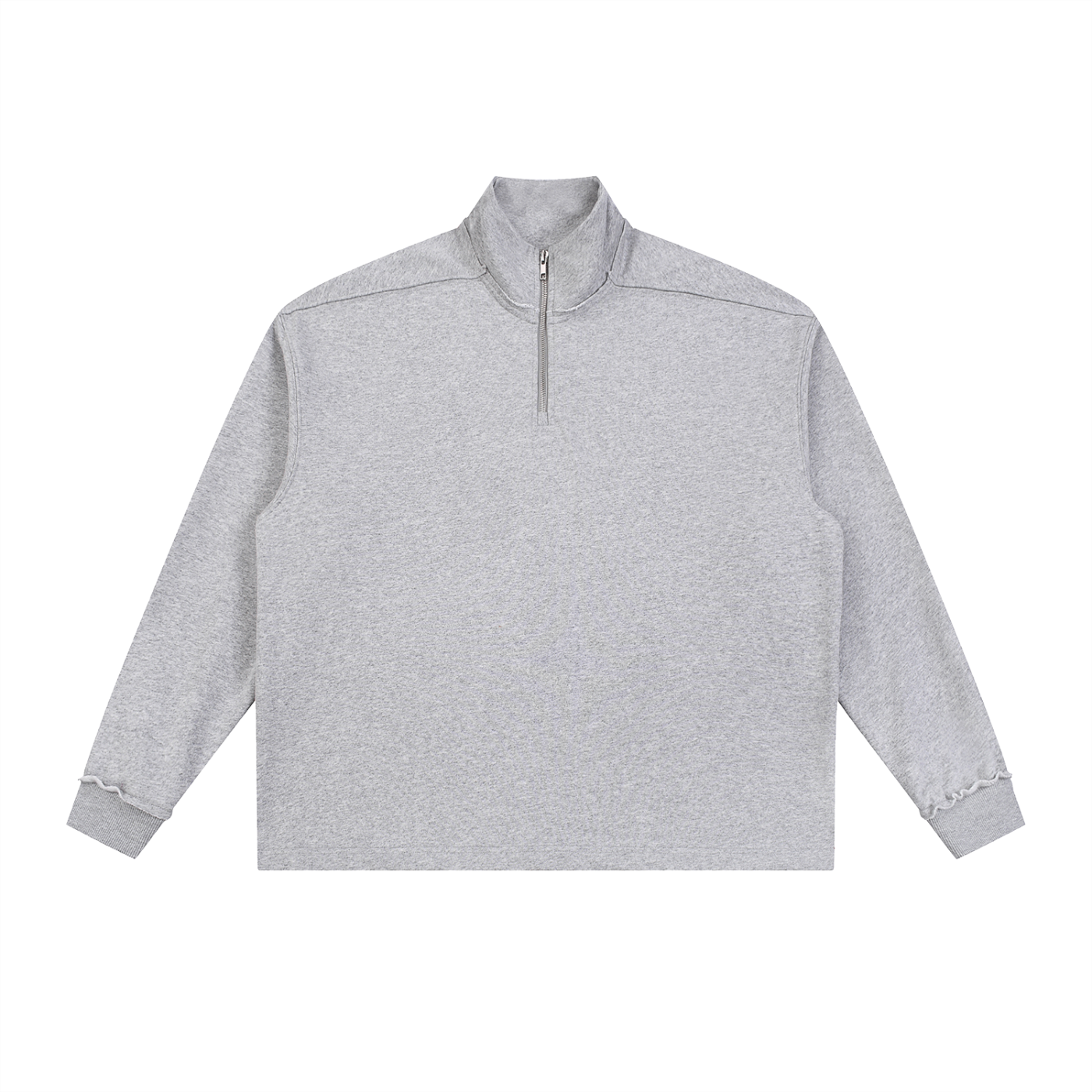 Quarter -Zip Rolled Edge Fleece Sweatshirt