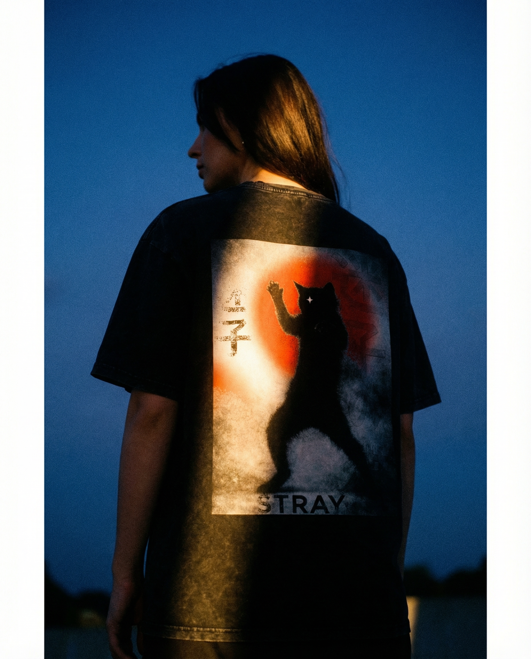 Snow Washed Oversized Cotton T-Shirt