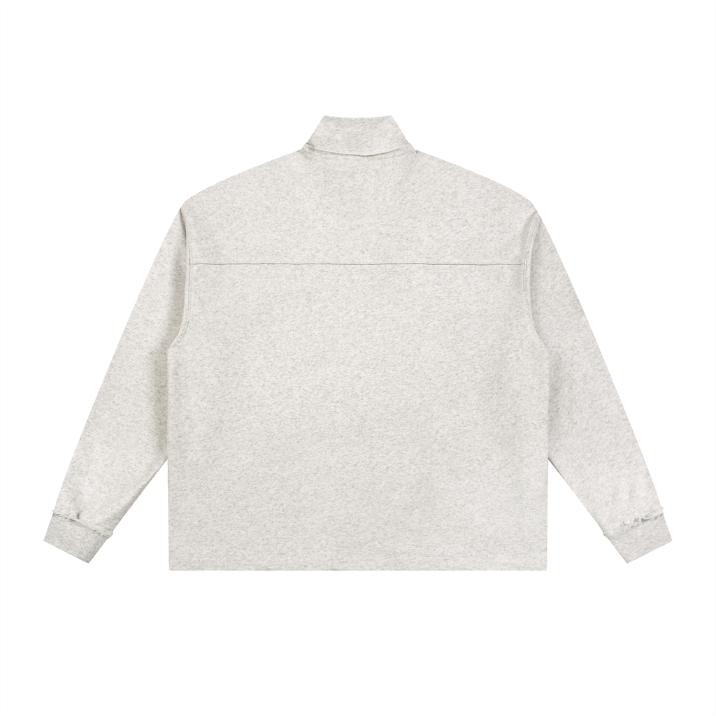 Quarter -Zip Rolled Edge Fleece Sweatshirt