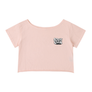 Off-Shoulder Rolled Hem Street T-Shirt