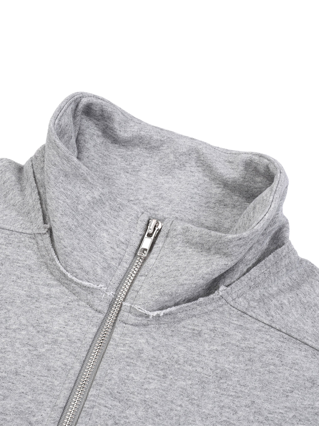 Quarter-Zip Rolled Edge Fleece Sweatshirt