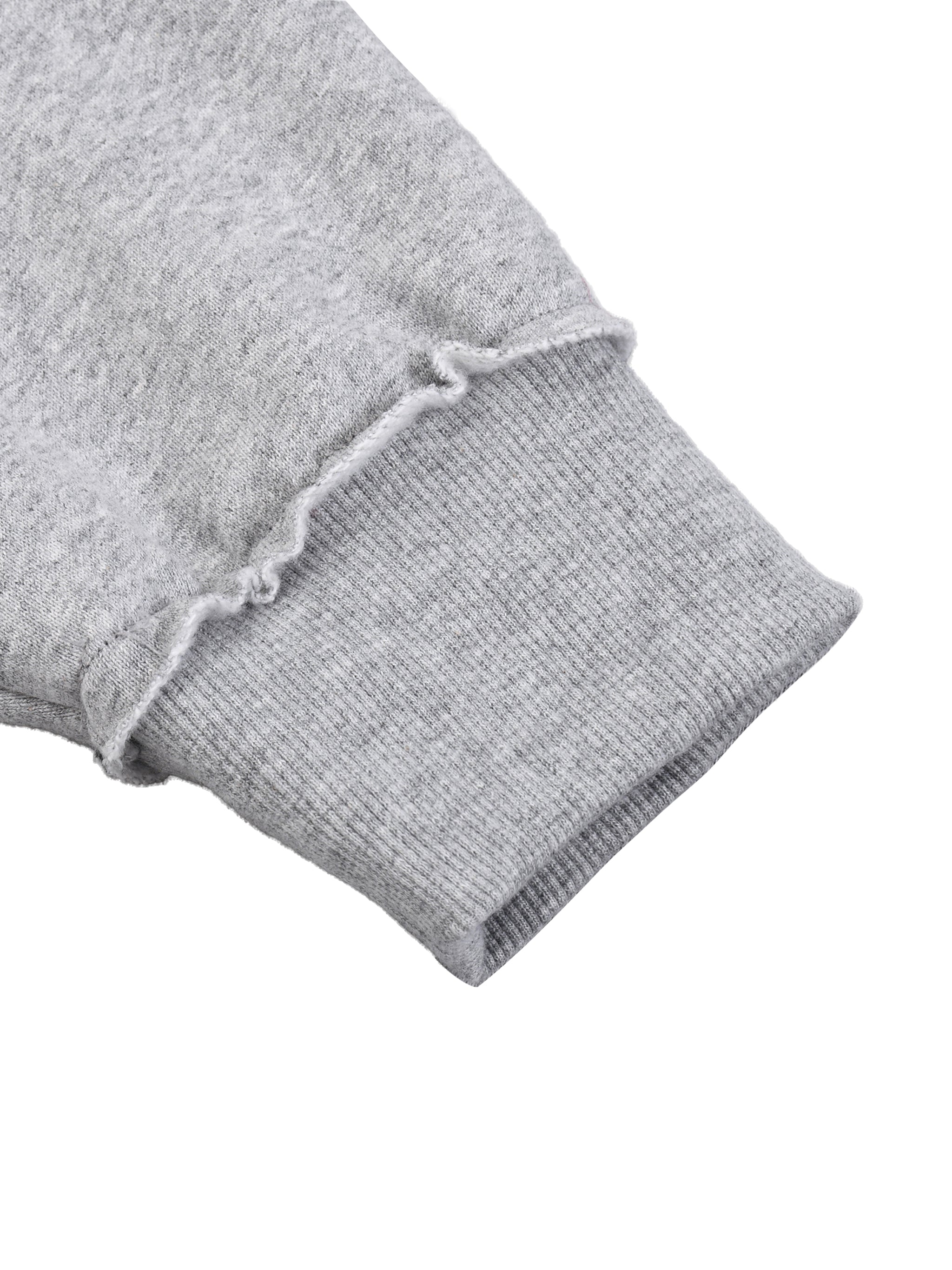 Quarter-Zip Rolled Edge Fleece Sweatshirt