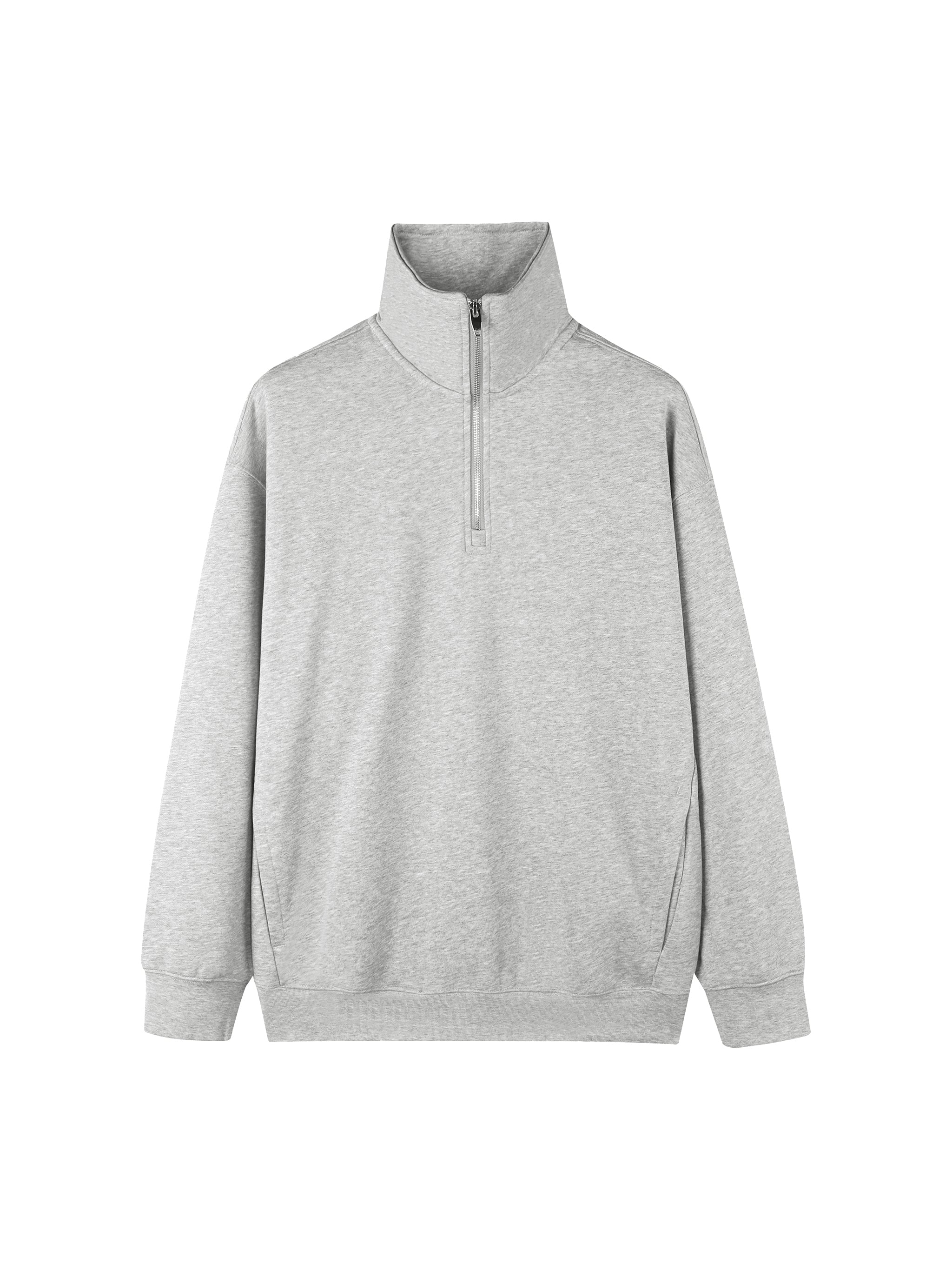 Quarter-Zip Drop Shoulder Sweatshirt